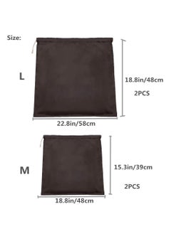 Generic 4 PCS Dust Cover Storage Bags Silk Dustproof Drawstring Bag storage pouch Satin Bags for Packaging Handbags, Purses, Shoes Boots Home Storage Bags  - Image 3