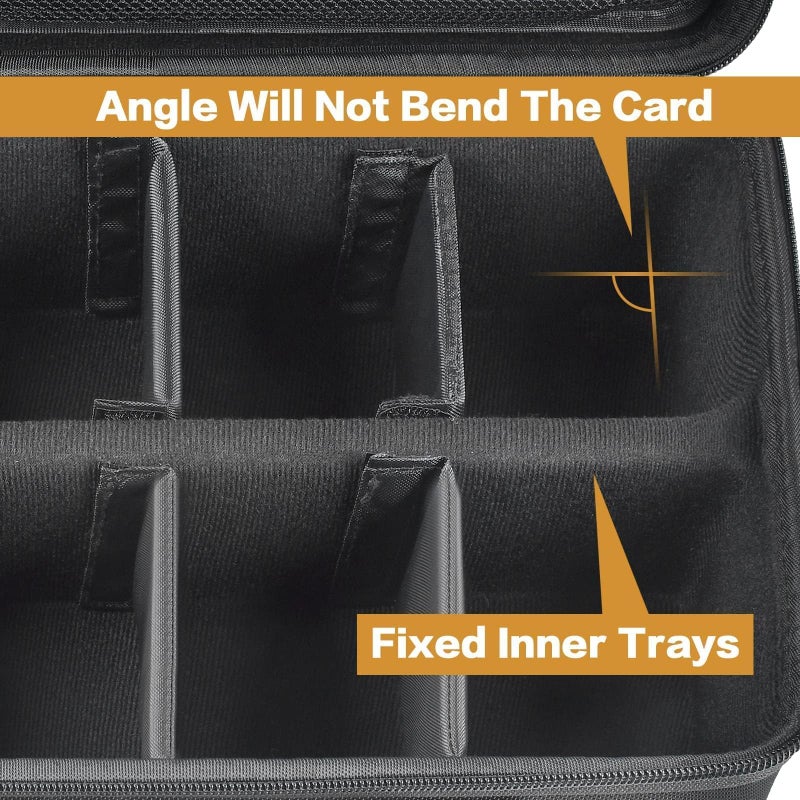 ALLPRIMO Trading Card Case Storage Box for 2700+ Cards. Deck Boxes Travel Organizer Holder Compatible with TCG/for Topps Baseball Sports/for C.A.H/for UNO/for MTG/for Yu-Gi-Oh Games -Black - Image 4