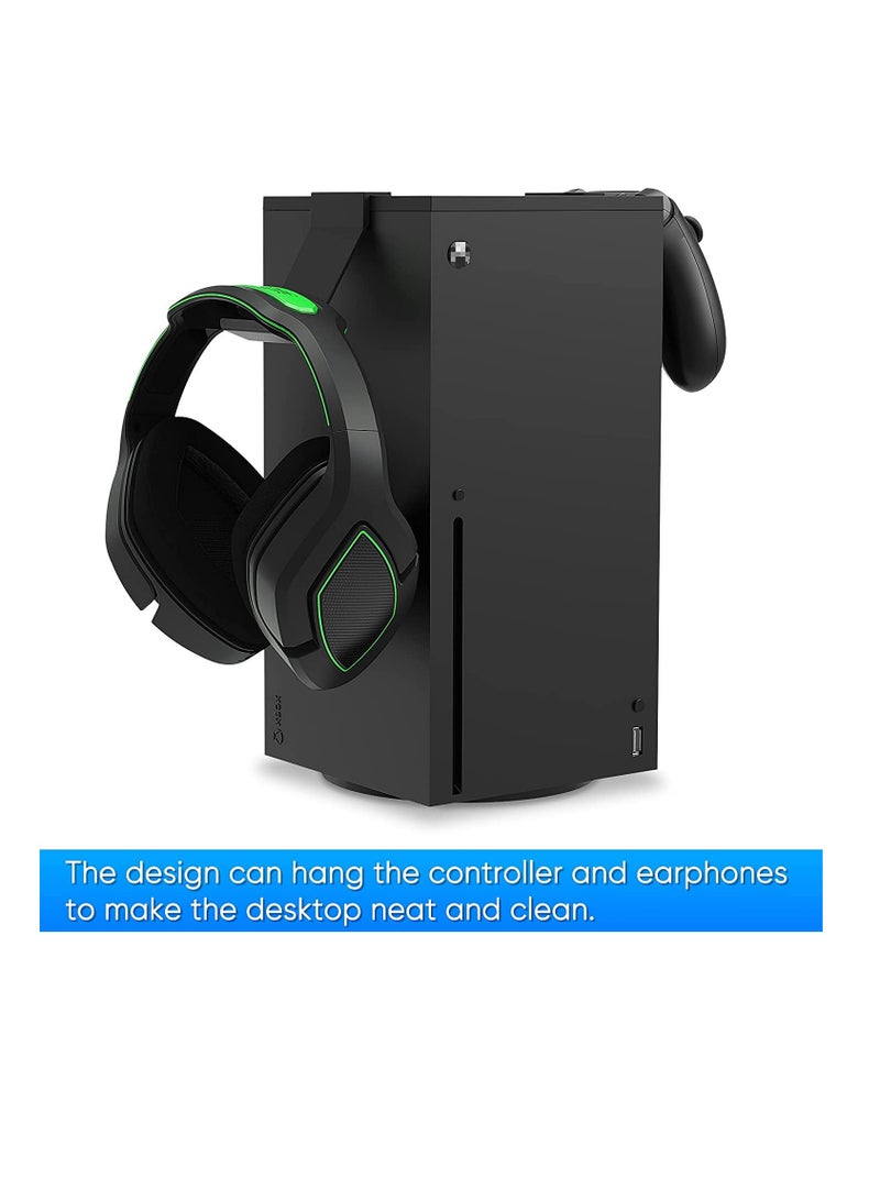 Excefore Dust Cover Controller Mount Compatible for Xbox Series X - 2 in 1 Game Accessories with Dust Filter Cover Compatible for XSX Console and 2 Holder Hanger Stand for Series X Controller & Game Headset  - Image 3