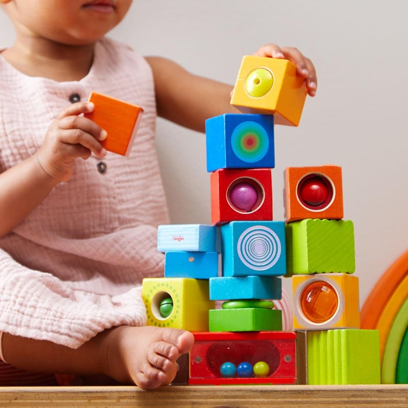 HABA Fun with Sounds Wooden Discovery Blocks with Acoustic Sounds (Made in Germany) - Image 2