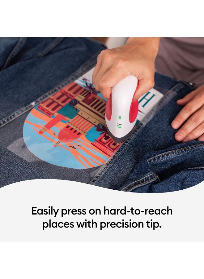 Cricut EasyPress Mini Heat Press for Pressing Small Objects like Shoes Stuffed Animals Hats More 3 Heat Settings Precision Tip CeramicCoated Heat Plate Raspberry - Image 3