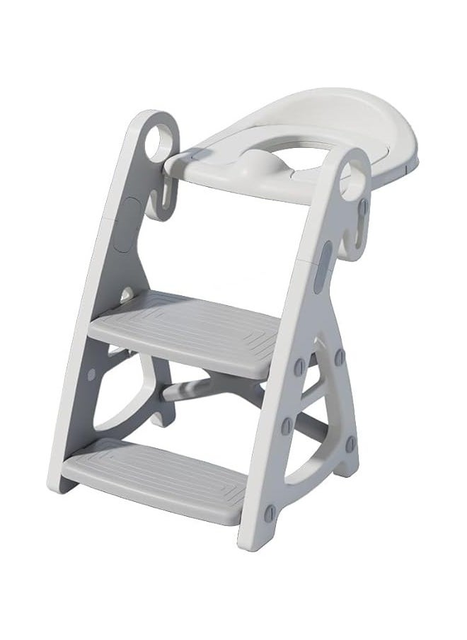 TRASSLE Potty Training Seat & Toddler Step Stool, Ultimate Stability Toddler Toilet Seat, Adjustable Step & Seat Height Potty Seats for Toddlers Boys Girls  - Image 1