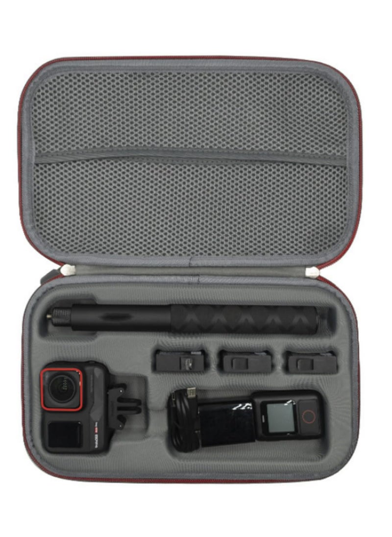 Generic 1PCS Medium Size Carrying Case Storage Protective Shell for Insta360 Ace /Ace Pro /GO 3 /GoPro/ DJI Sports with Detachable Organizer Shockproof Waterproof Scratchproof Soft Cloth Interior 55cm  - Image 4