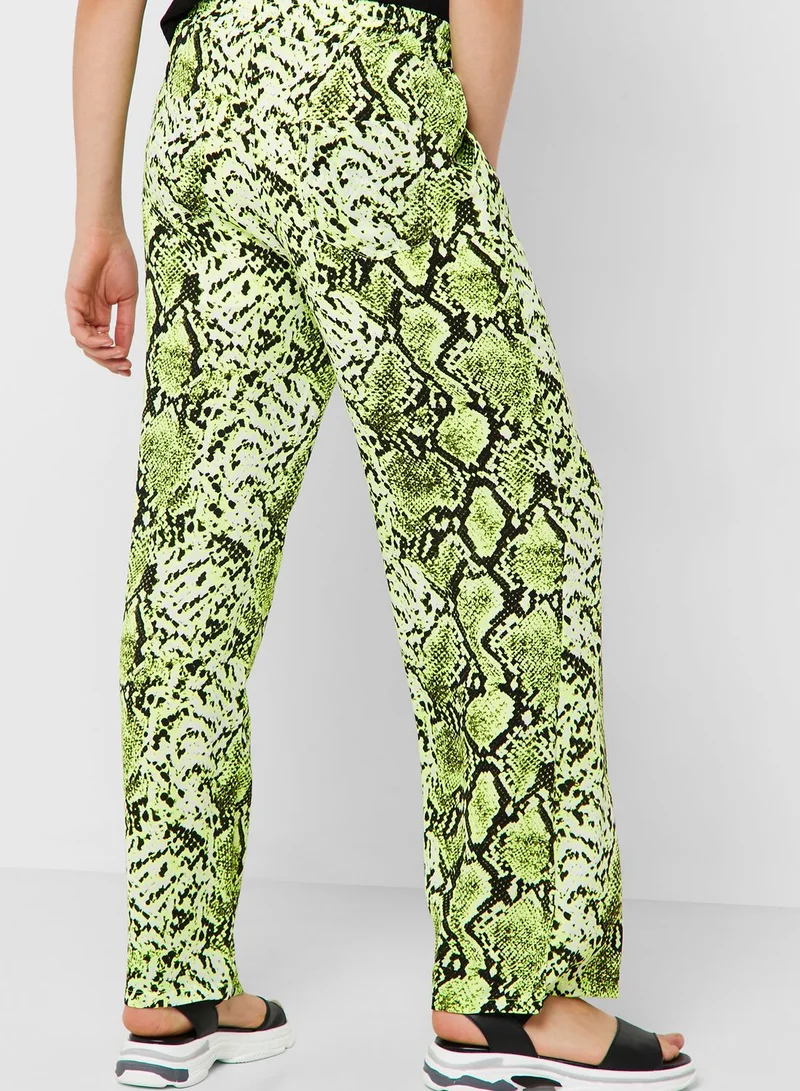 Ginger Snake Print Drawstring Pants