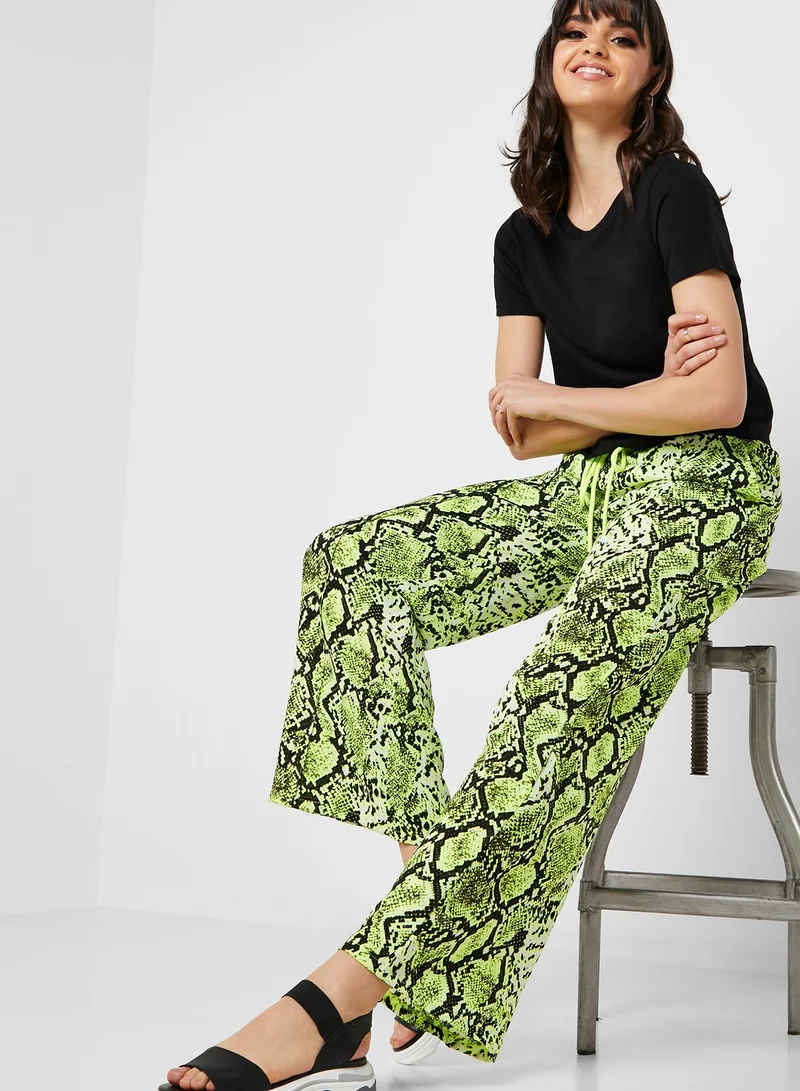 Ginger Snake Print Drawstring Pants