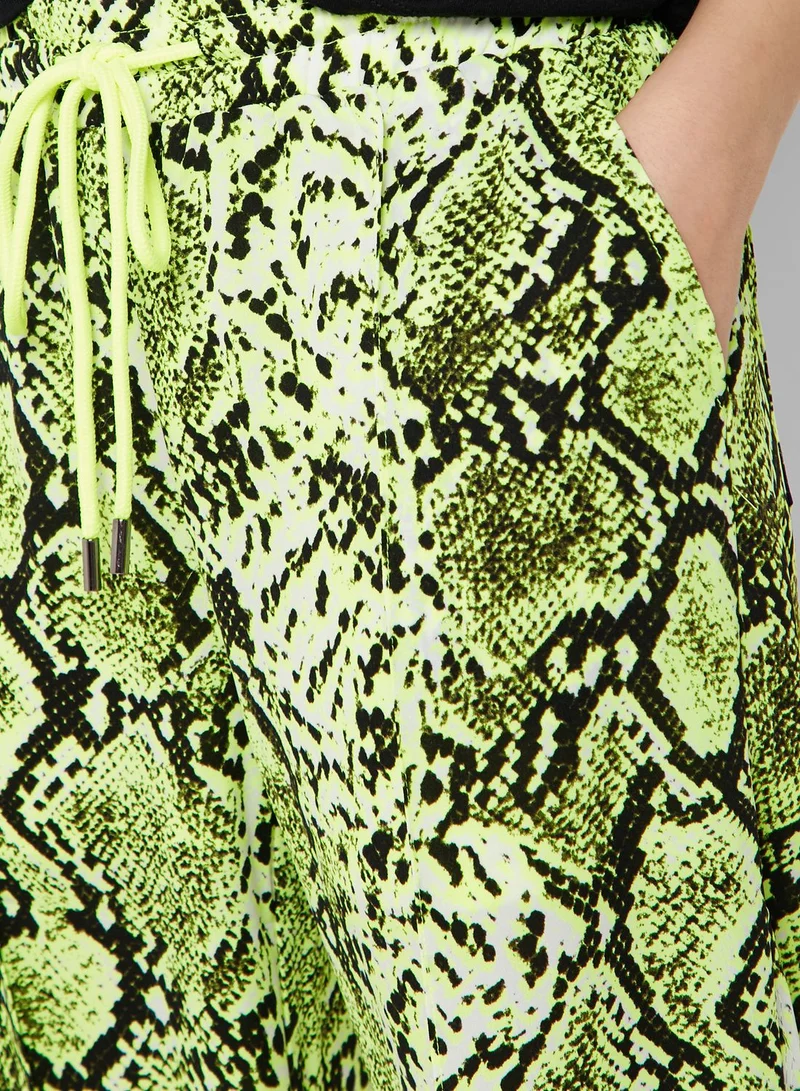 Ginger Snake Print Drawstring Pants