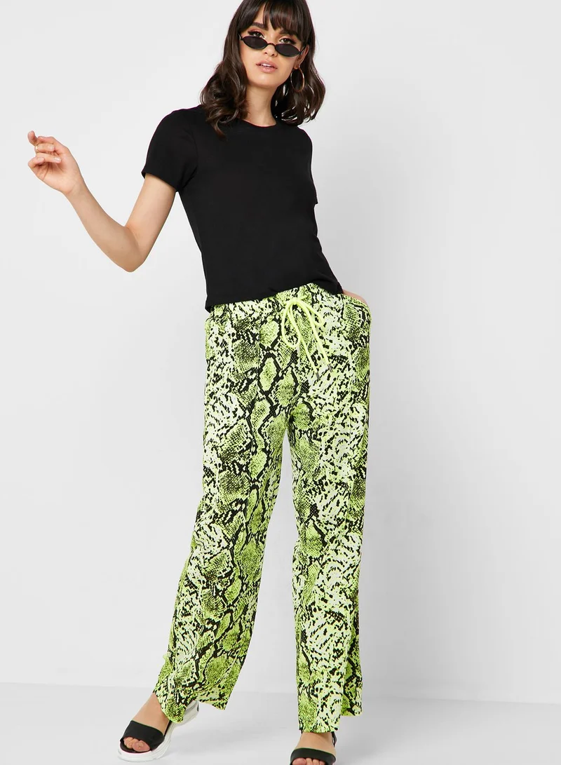 Ginger Snake Print Drawstring Pants