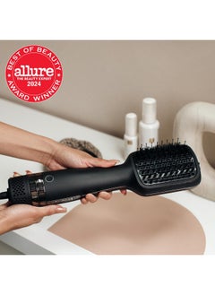 Kristin Ess Hair Volumizing Blow Dryer Brush - Blowout + Hair Straightening Brush - Ceramic + Ionic - Dry, Smooth + Volumize Hair - Flat Padel Base For Faster Blowout - 3 Wind Speeds + 4 Heat Settings  - Image 2
