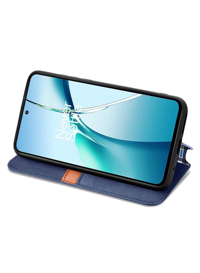 اس-توب جراب هاتف Redmi Turbo 4 من الجلد المغناطيسي المضغوط بشبكة مكعبة - Image 4