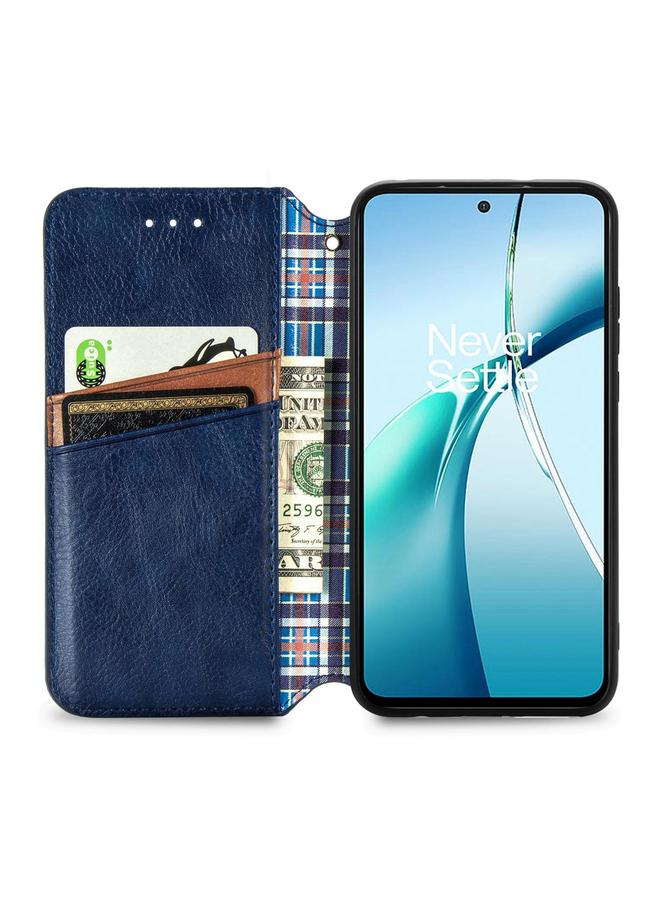 اس-توب جراب هاتف Redmi Turbo 4 من الجلد المغناطيسي المضغوط بشبكة مكعبة - Image 3