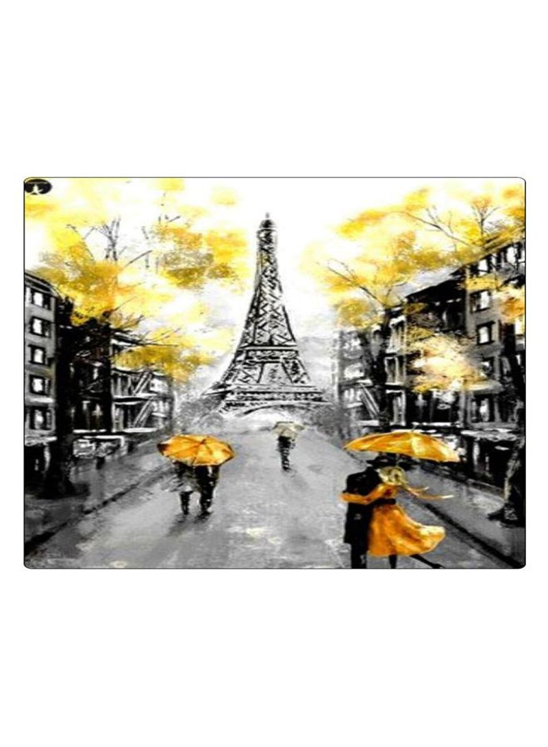 RKN Printed Anti-Slip Gaming Mouse Pad Black/White/Yellow