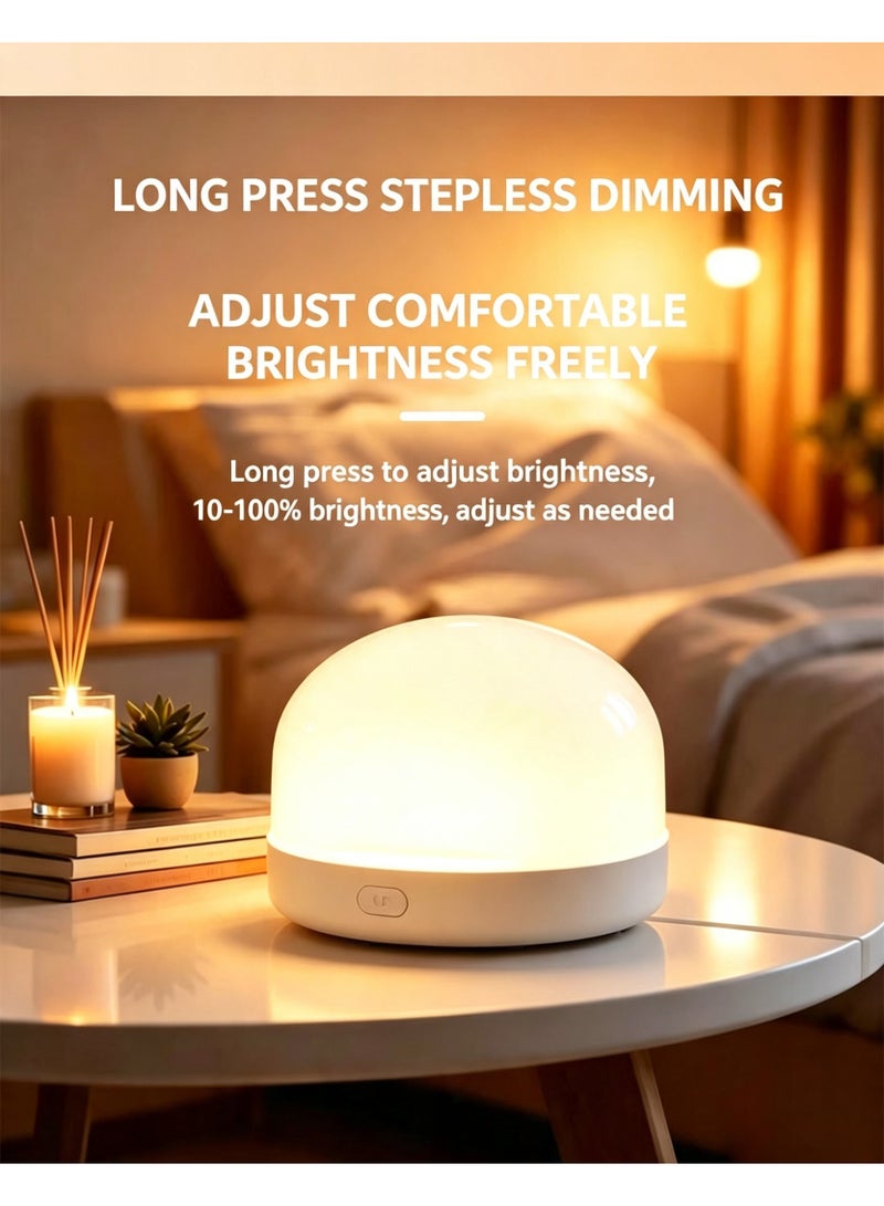 Rechargeable  LED Night Light, Dimmable Warm Light Bedside Lamp, No Flicker Portable Touch Control Night Lamp for Baby Feeding, Kids Bedroom, Hallway, Closet - Image 3