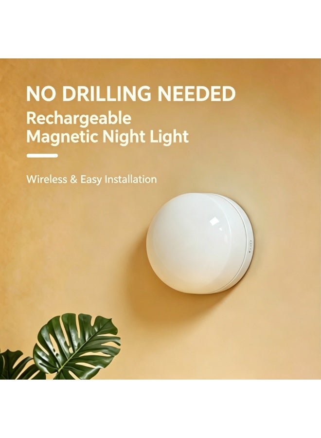 Rechargeable  LED Night Light, Dimmable Warm Light Bedside Lamp, No Flicker Portable Touch Control Night Lamp for Baby Feeding, Kids Bedroom, Hallway, Closet - Image 2