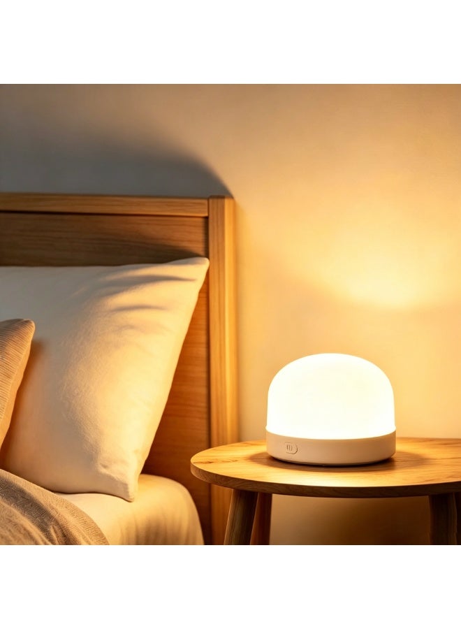 Rechargeable  LED Night Light, Dimmable Warm Light Bedside Lamp, No Flicker Portable Touch Control Night Lamp for Baby Feeding, Kids Bedroom, Hallway, Closet - Image 1