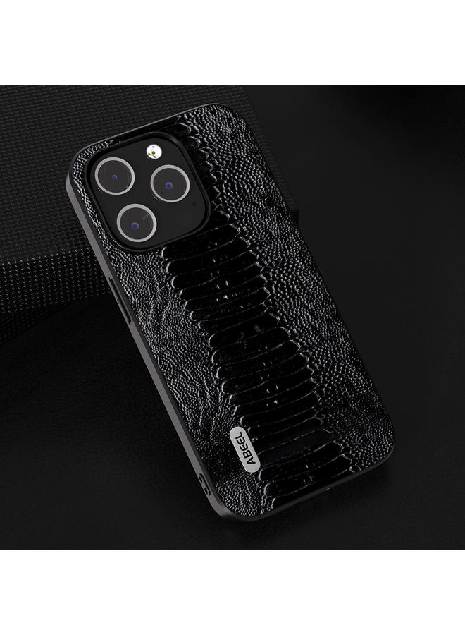 S-TOP Case For iPhone 14 Pro Max ABEEL Genuine Leather Weilai Series Phone Case - Image 2