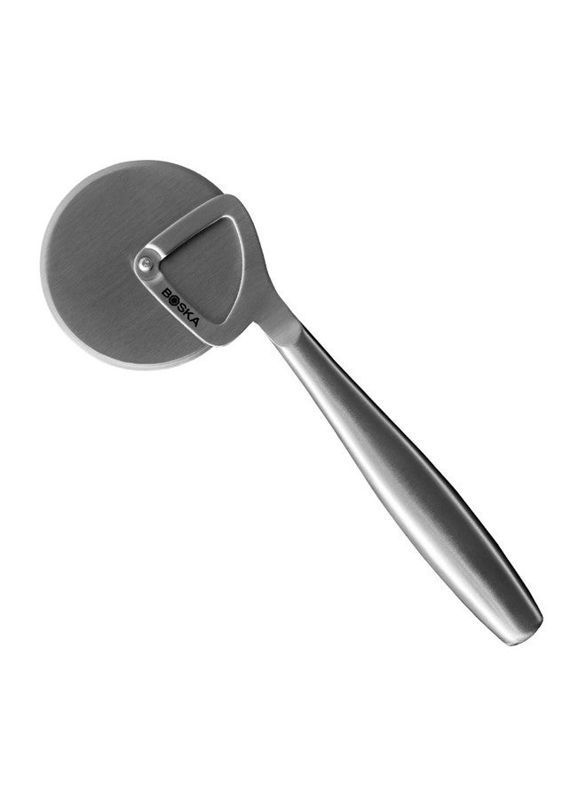 Boska Stainless Steel Pizza Cutter - Copenhagen Multifunctional Pizza Wheel Cutter - Handheld Food Slicer - Silver Non-Stick Adjustable Roller - Dishwasher Safe - For Kitchen Cooking - Image 1