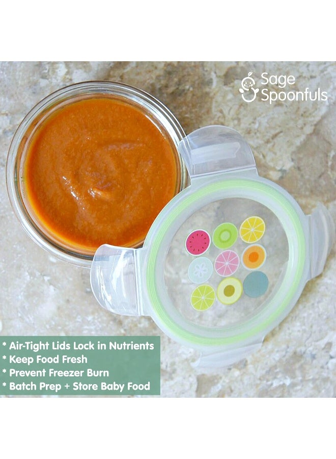 Sage Spoonfuls Glass Baby Food Containers with Lids - 4 Pack, 7 oz Baby Food Jars - Image 5
