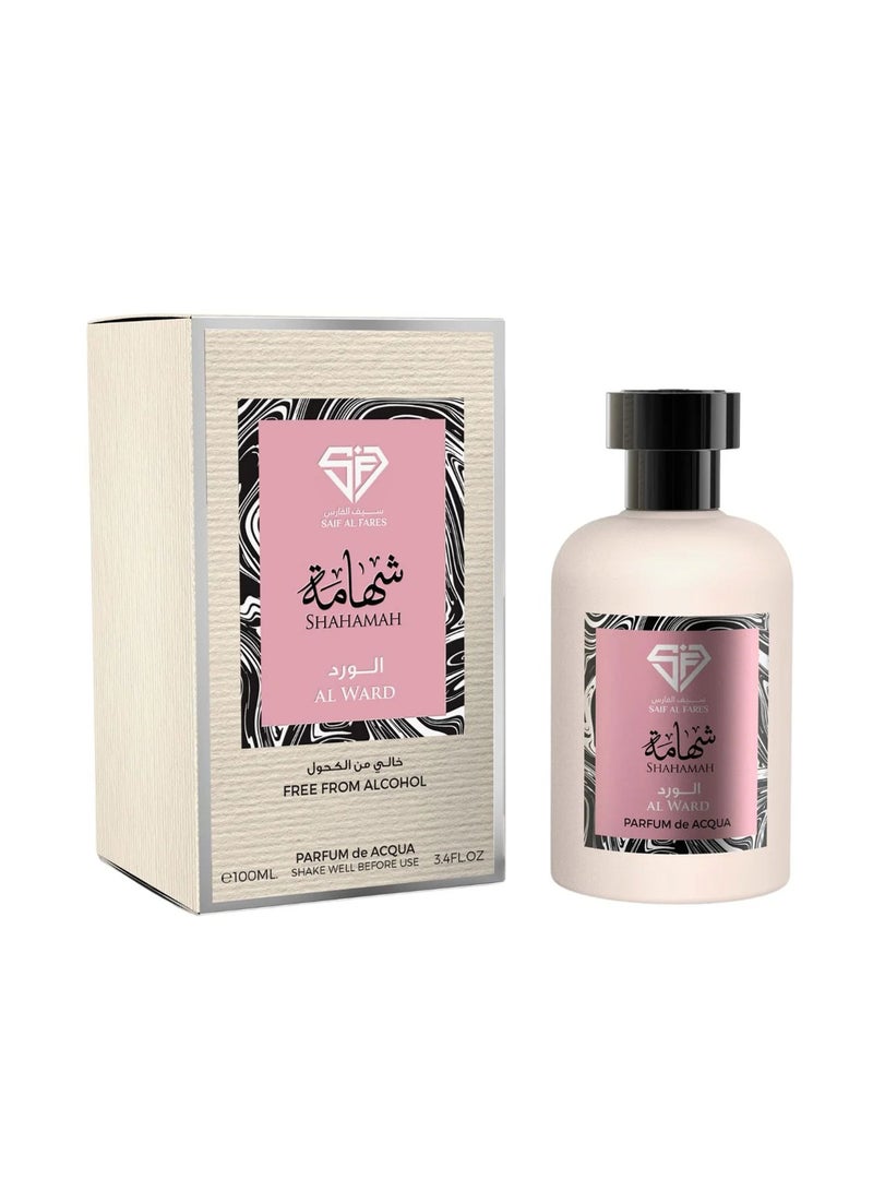 SAIF AL FARES Shahamah Al Ward Rose Musk Perfume 100ML - Image 1