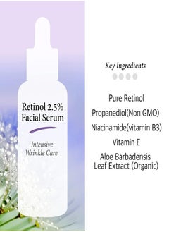 Cos De BAHA Cos De BAHA (RS) Retinol 2.5% Solution Face Serum with Vitamin E - Facial Crepe Erasing, Age Spot Remover, High-Strength Solution for Face 30ml  - Image 5
