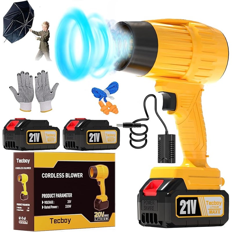 2025 Upgraded Leaf Blower Cordless, 990,000 RPM Portable Mini Turbo Jet Blowers with Battery and Charger Handheld Electric Powered Lightweight for Makita 18V Battery Lawn Car Yard Snow Patio Dust Tool - Image 1