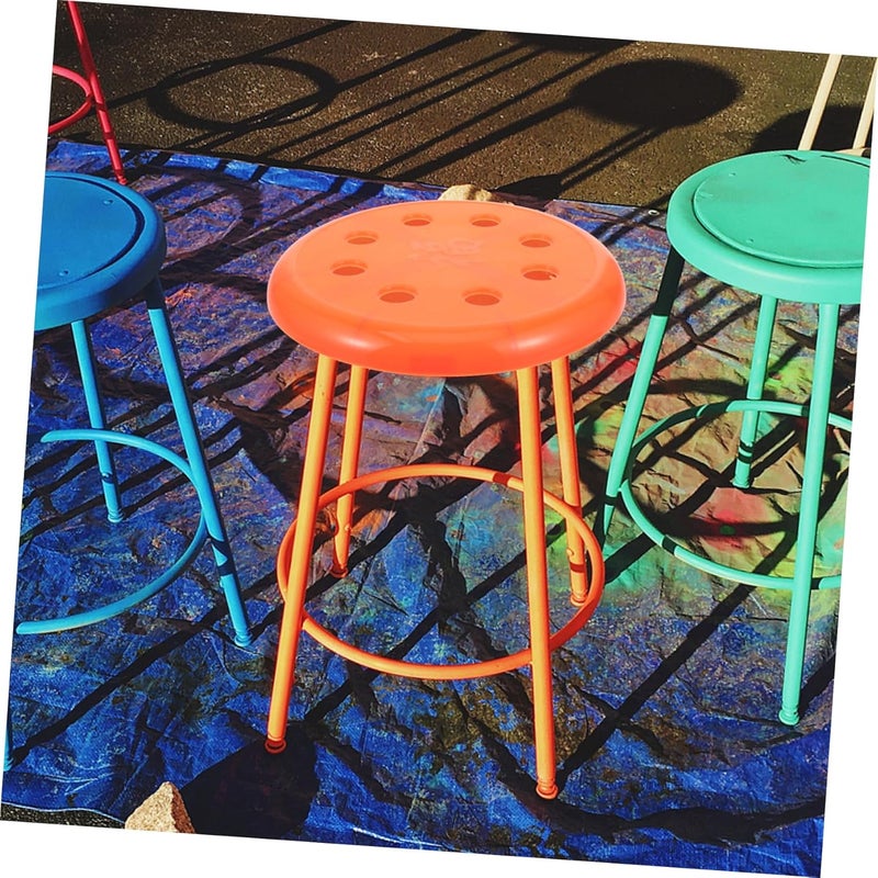 Round Plastic Stool Seat Replacement Cover 8-Hole Design Sturdy and Easy to Clean for Home and Restaurant Use - Image 2