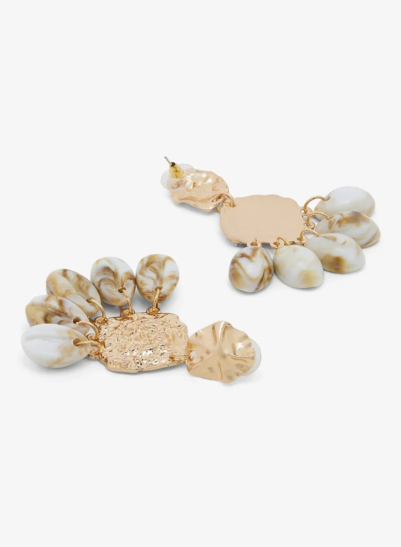 Ella Gold Gold Accent Drop Down Earrings for Women | Best Price UAE