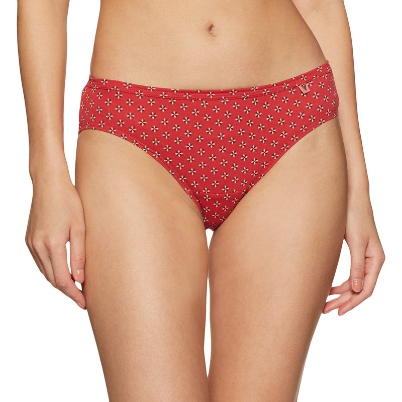 Van Heusen Women Bikini Panty - 100% Super Combed Cotton - Pack Of 3 - Anti Bacterial, No Marks Waistband, Moisture Wicking, Moderate Coverage_11104_Dark Assorted Print_M - Image 3