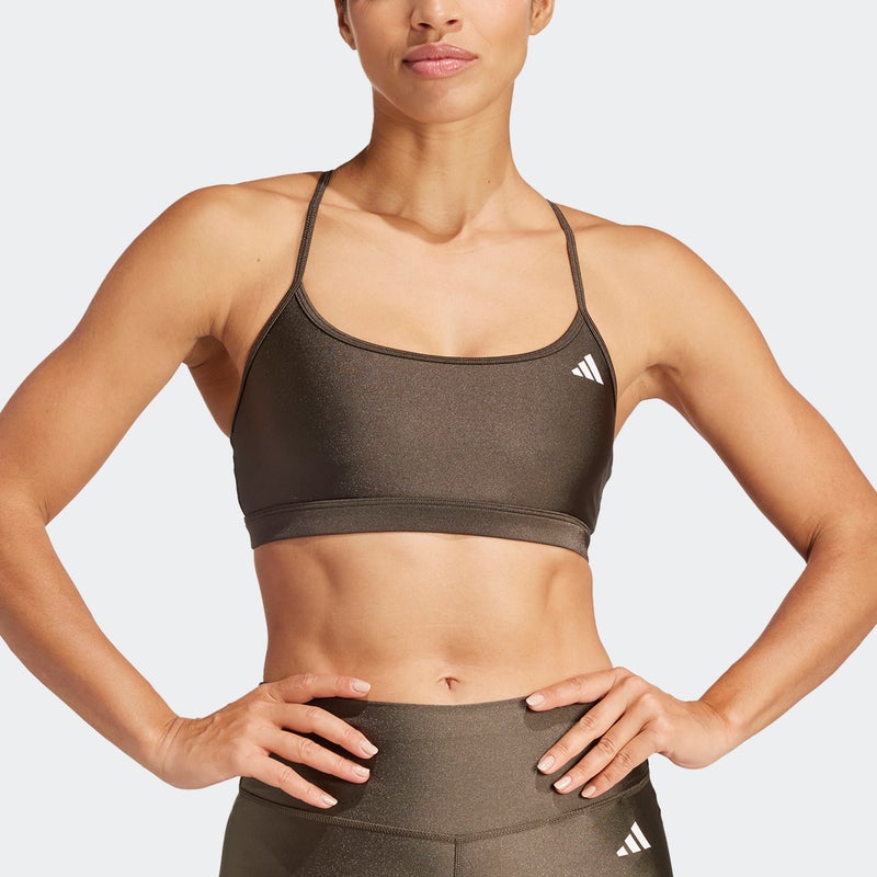 Adidas Aeroreact Training Light-Support Shiny Bra - Image 4
