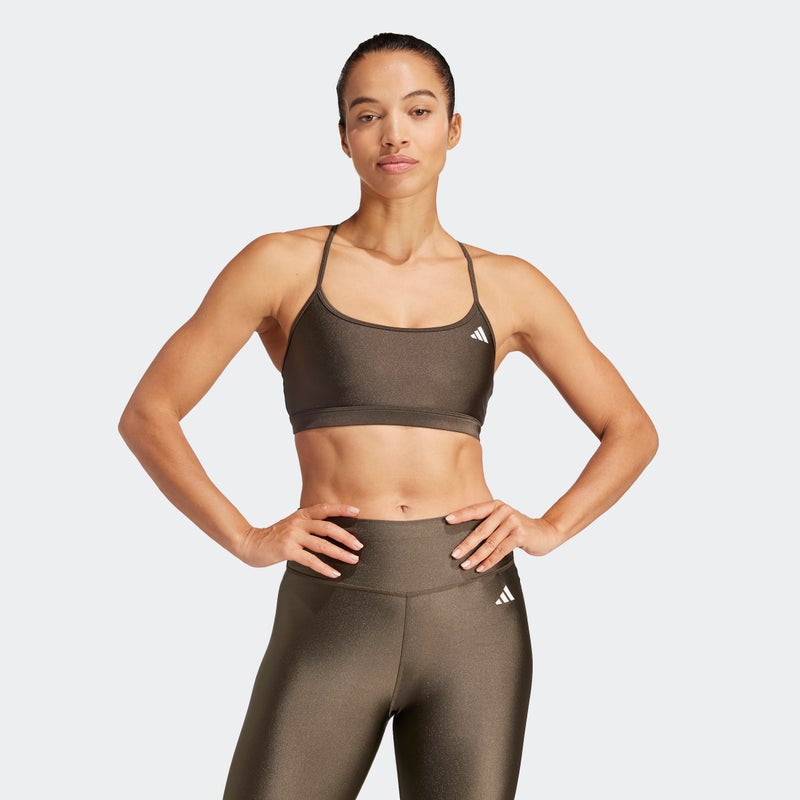 Adidas Aeroreact Training Light-Support Shiny Bra - Image 1