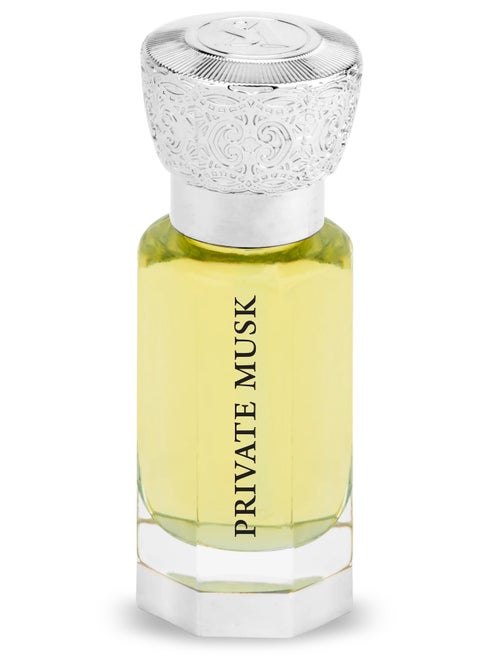 Private Musk Concentrated Perfume Oil 12ml - An Exquisite Fusion of Saffron, Jasmine, and Caramel with a Unique White Amber and Oak Moss Base