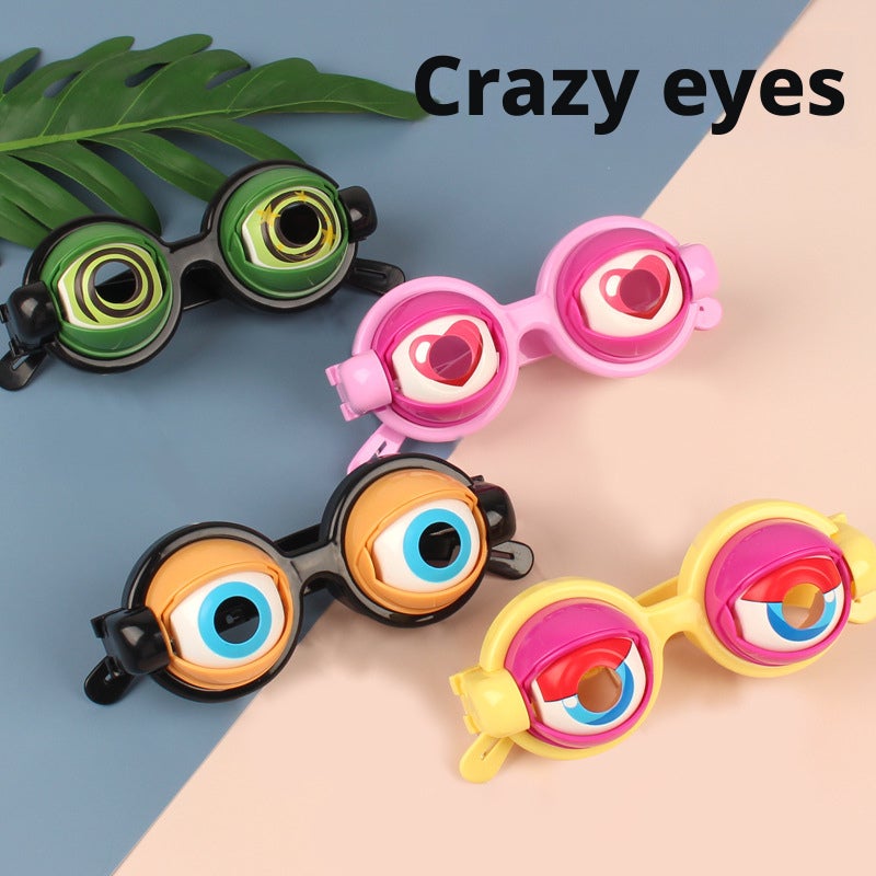 Funny Crazy Eyes Glasses for Kids Novelty Costume Accessories - Image 1