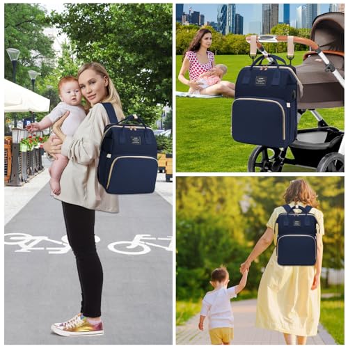 AFDLLDQM Diaper Bag Backpack, Multifunctional Baby Diaper Bag, Diaper Changing Station for Boys Girls, Large Capacity Travel Baby Bag for Mom Dad - Image 5