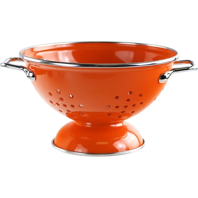 CALYPSO BASICS BY POWDER COATED ENAMELED COLANDER 1 QUART ORANGE18500