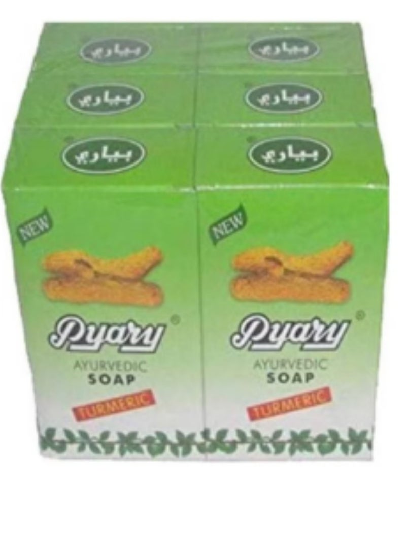 بياري صابون أيورفيدي من 6 قطع أخضر