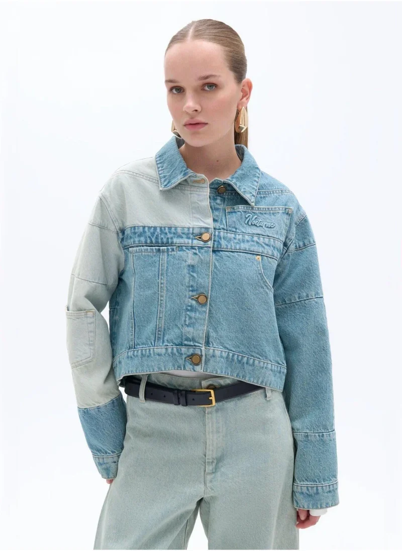 Nocturne Block Color Jean Jacket