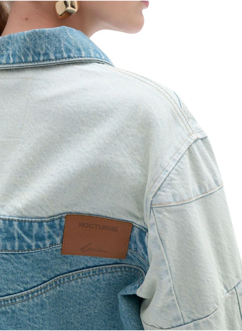 Nocturne Block Color Jean Jacket