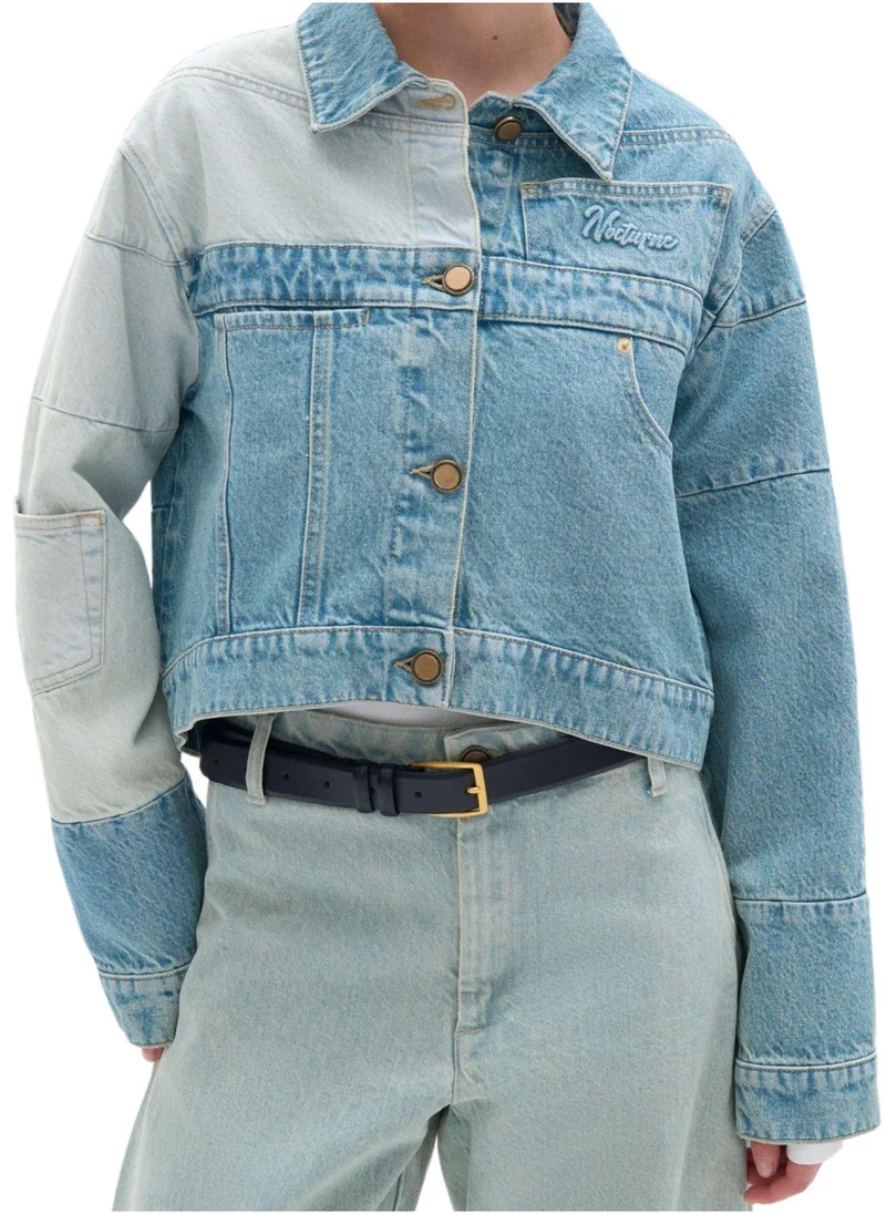 نوكتورن Block Color Jean Jacket
