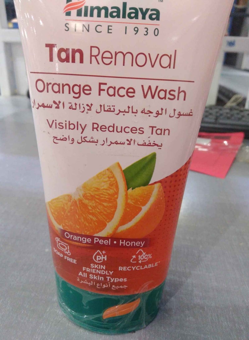 Himalaya Tan Removal Orange Face Wash Clear 150ml