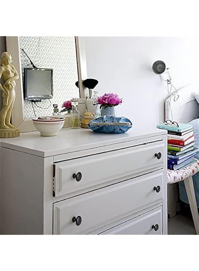 10 Pack Kitchen Cabinet Knobs, 1.2'' Matt Black Drawer Knobs Round Dresser Knobs Hardware Mushroom Cupboard Knobs Handles for Bathroom Drawer Knobs and Pulls with Mounting Screws - Image 5