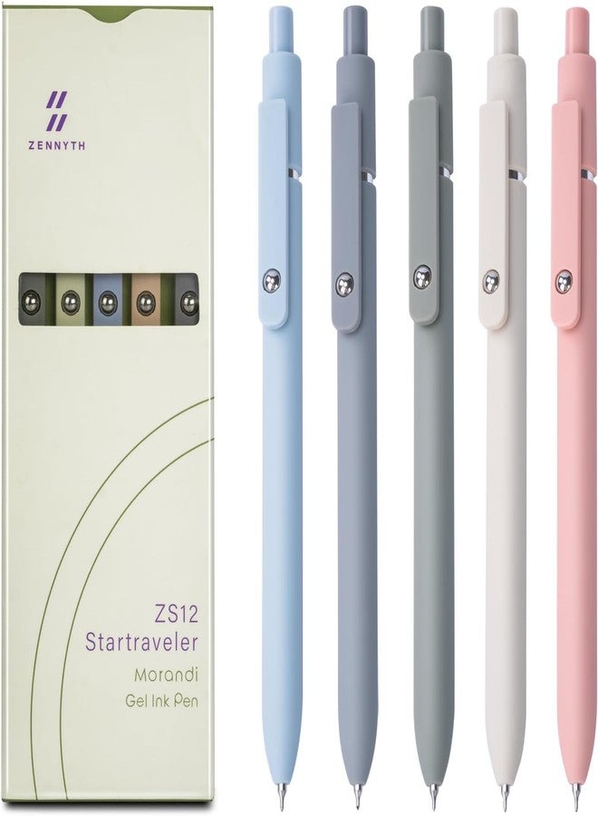 WICHARSH 5PCS Star Traveler Gel Pens Set,0.5mm Fine Point Smooth Black Ink Pens for Journaling, Note Taking, School & Office Supplies, Cute Aesthetic Writing Pens for Women & Men - Image 1