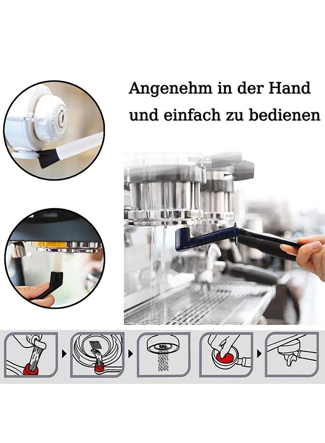 مجموعة فرش قهوة من 6 قطع، طقم فرش إسبريسو احترافي، فرشاة مطحنة قهوة بتصميم أنيق، مقبض خشبي ثقيل وشعيرات طبيعية لتنظيف غبار الخشب.