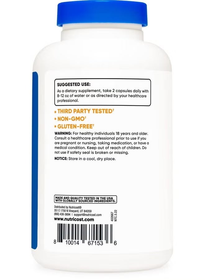 Nutricost, Vitamin C with Zinc, 240 Capsules - Image 3