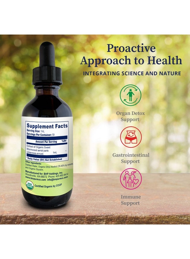 BioPure Artemis - Herbal Extract of Artemisia Annua or Sweet Wormwood with Bioactive Compounds for Immune System, Gut Health, Genitourinary Function, Microbiome Balance, & Overall Wellness - 2 fl oz - Image 2