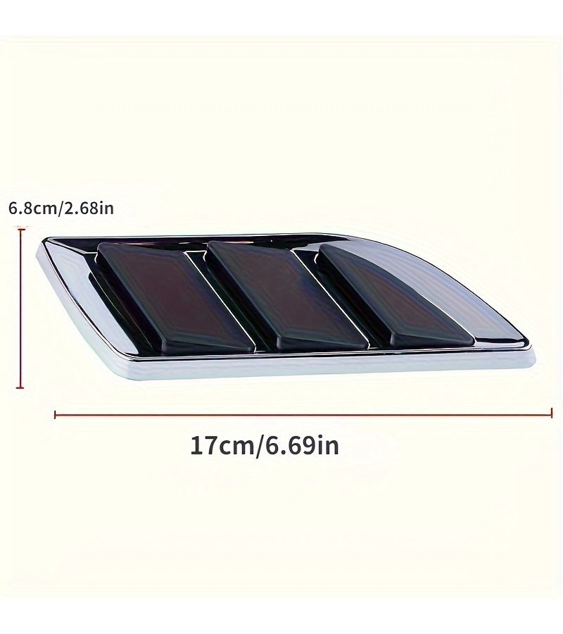 Black Shark Gills Side Fake Air Inlet Car Hood Air Outlet Modification Accessories - Image 2