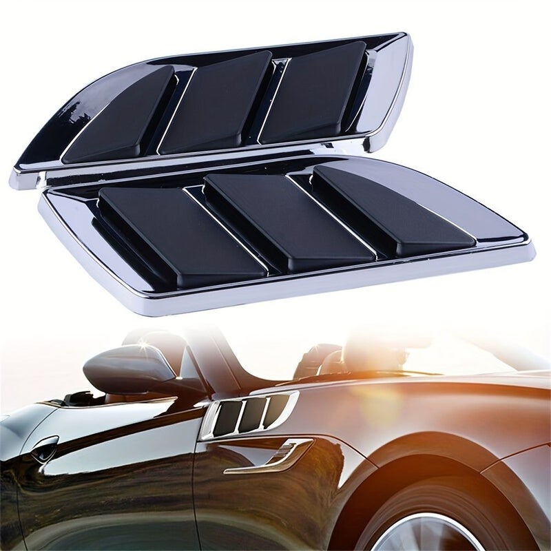 Black Shark Gills Side Fake Air Inlet Car Hood Air Outlet Modification Accessories - Image 3