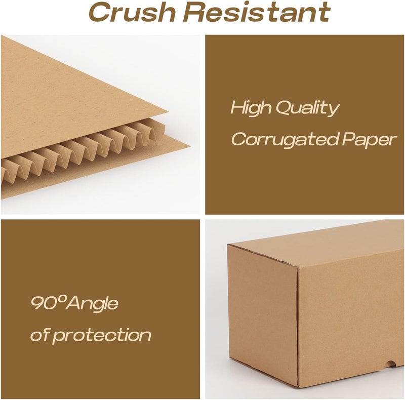 RLAVBL 8x6x4 Shipping Boxes Set of 25, Brown Corrugated Cardboard Mailer Box for Packing, Mailing, Business - Image 3