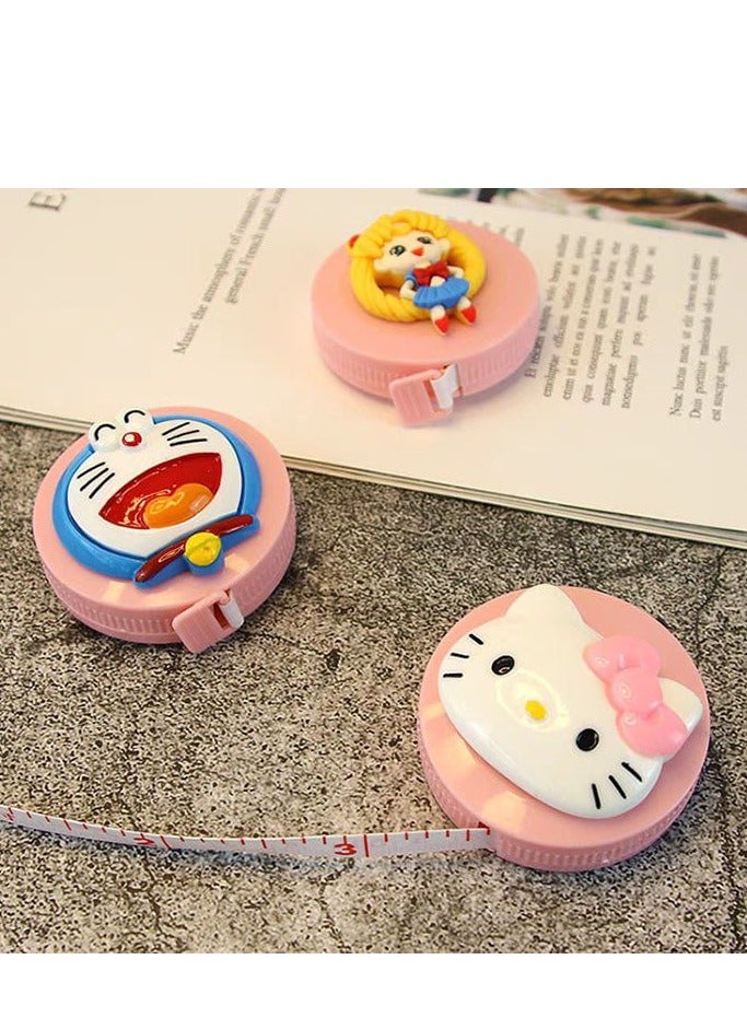 شريط قياس صغير ناعم قابل للسحب مقاس 150 سم لقياس الجسم والخصر وخياطة القماش - Image 1