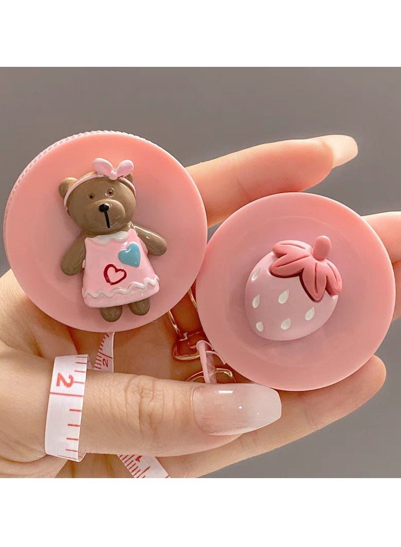 شريط قياس صغير ناعم قابل للسحب مقاس 150 سم لقياس الجسم والخصر وخياطة القماش - Image 2