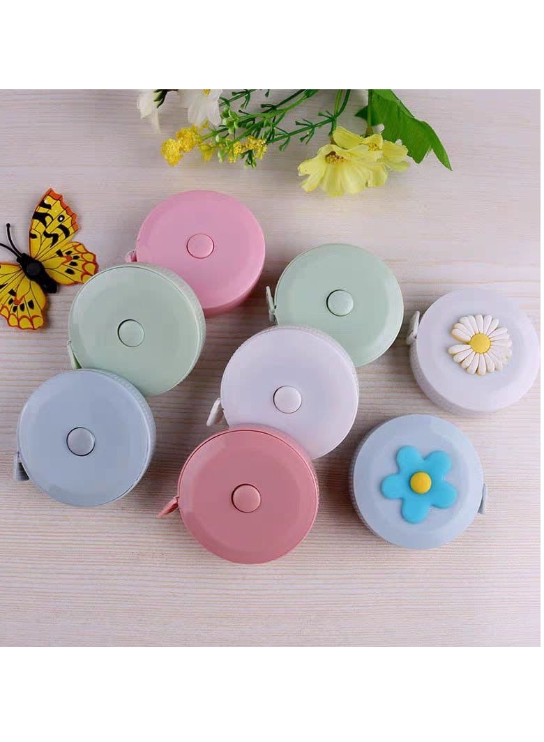 شريط قياس صغير ناعم قابل للسحب مقاس 150 سم لقياس الجسم والخصر وخياطة القماش - Image 4