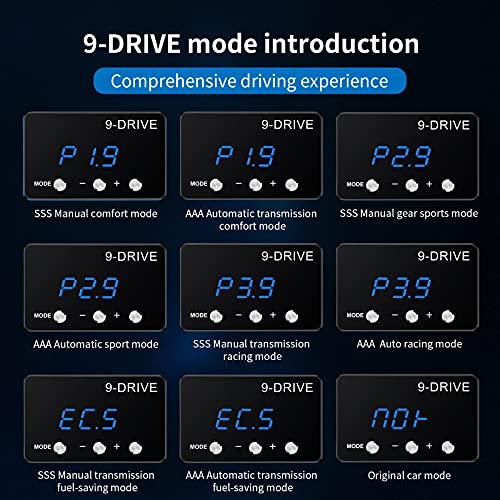 Qagea Throttle Response Controller 9 Drive Modes Smart Electronic Racing Accelerator Compatible with Ford F150 F250 Raptor Fusion Focus Grand Mondeo Ranger Transit Mazda 5 6 BT-50 CX-9 - Image 4